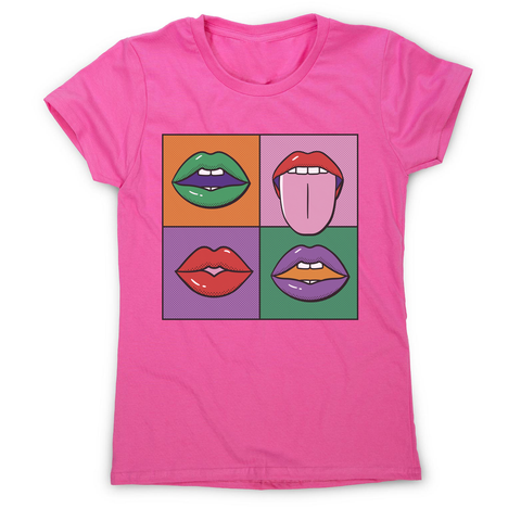 Pop art painting women's t-shirt Pink