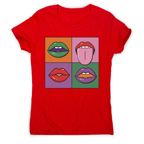 Pop art painting women's t-shirt Red