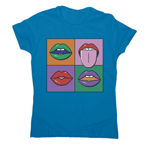 Pop art painting women's t-shirt Sapphire