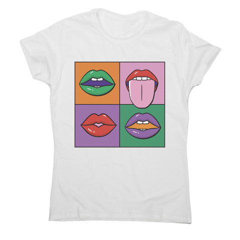 Pop art painting women's t-shirt White