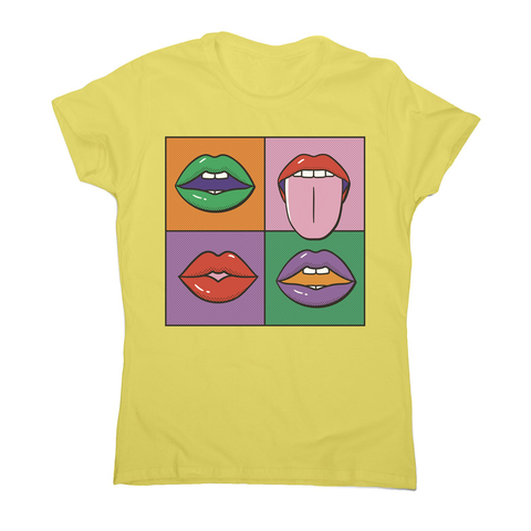 Pop art painting women's t-shirt Yellow