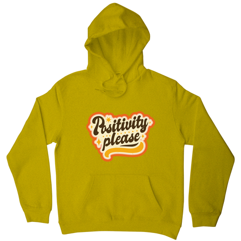 Positivity please hoodie Yellow