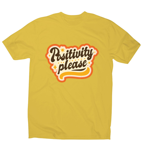 Positivity please men's t-shirt Yellow