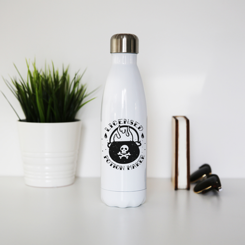 Potion maker water bottle stainless steel reusable White