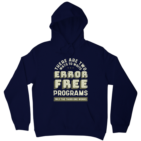 Programmer quote hoodie Navy