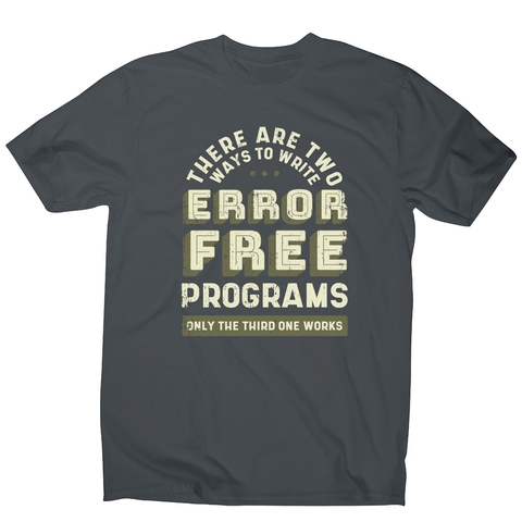 Programmer quote men's t-shirt Charcoal