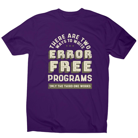 Programmer quote men's t-shirt Purple