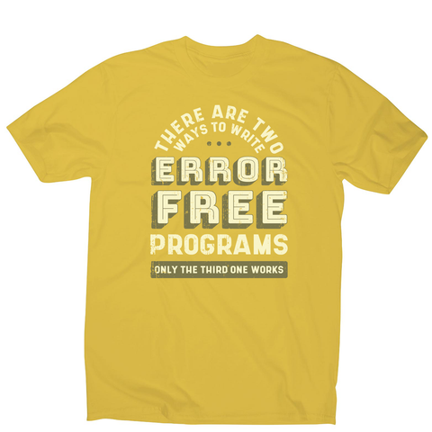 Programmer quote men's t-shirt Yellow