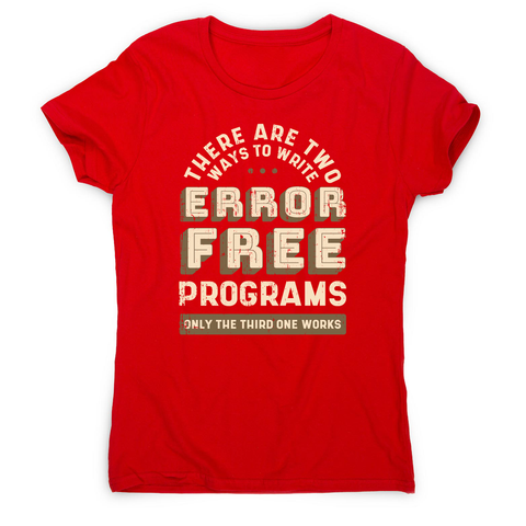 Programmer quote women's t-shirt Red