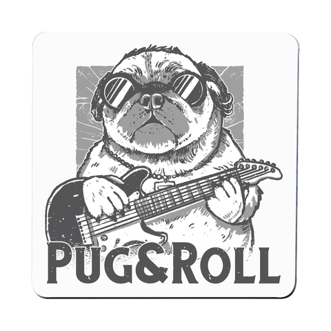 Pug and roll coaster drink mat Set of 4