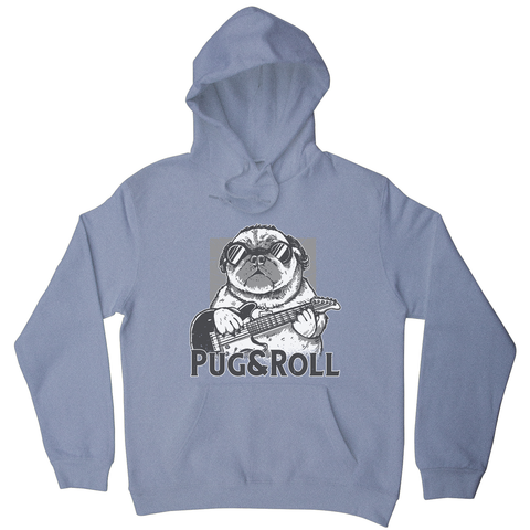 Pug and roll hoodie Grey
