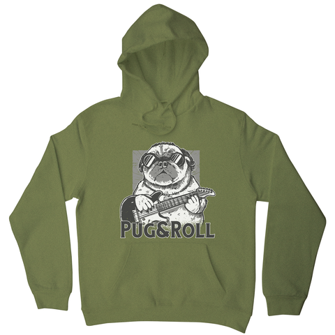 Pug and roll hoodie Olive Green