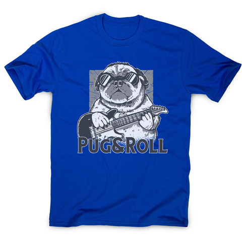 Pug and roll men's t-shirt Blue