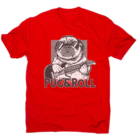Pug and roll men's t-shirt Red