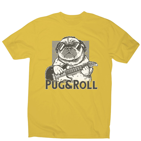 Pug and roll men's t-shirt Yellow