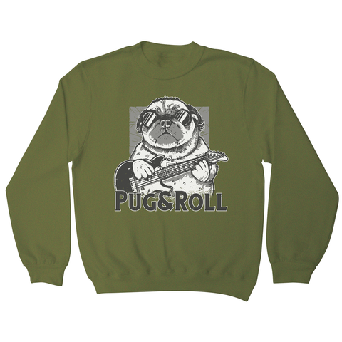 Pug and roll sweatshirt Olive Green