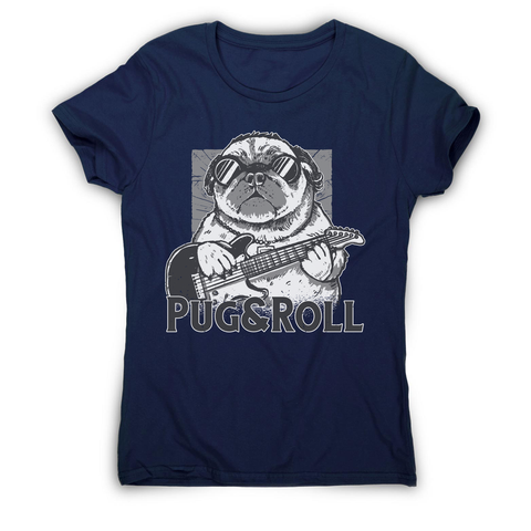 Pug and roll women's t-shirt Navy