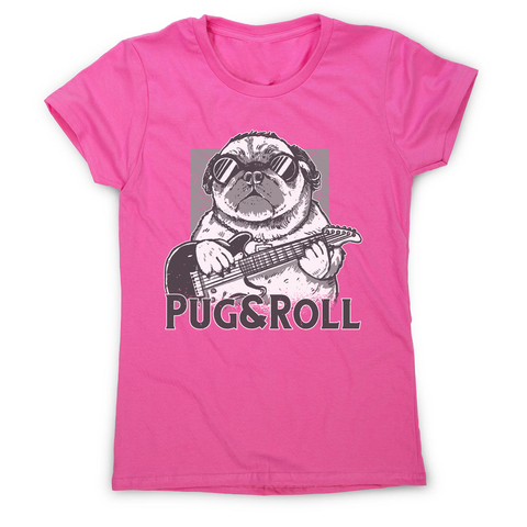 Pug and roll women's t-shirt Pink