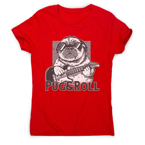 Pug and roll women's t-shirt Red