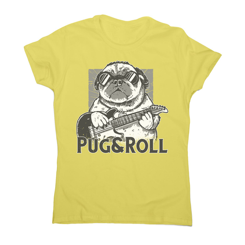 Pug and roll women's t-shirt Yellow