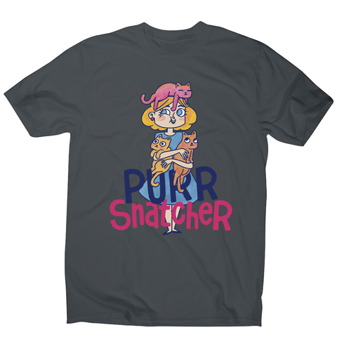 Purr Snatcher men's t-shirt Charcoal