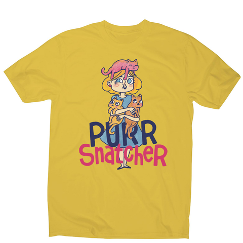 Purr Snatcher men's t-shirt Yellow