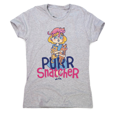 Purr Snatcher women's t-shirt Grey