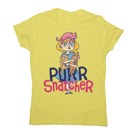 Purr Snatcher women's t-shirt Yellow