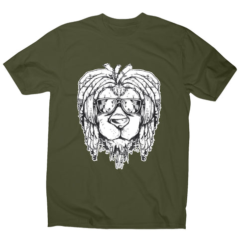 Rasta lion - men's funny illustrations t-shirt - Graphic Gear