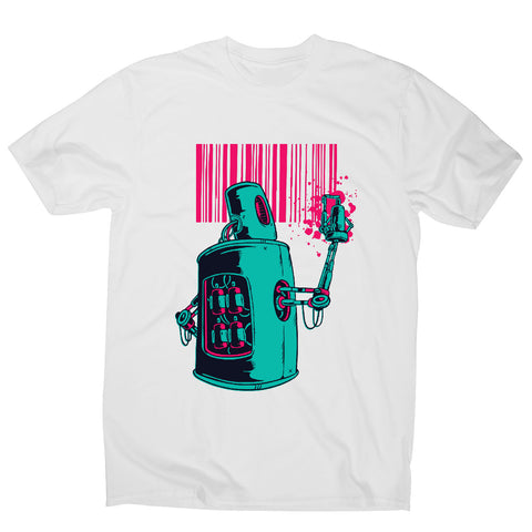 Robot graffiti - men's funny premium t-shirt - Graphic Gear