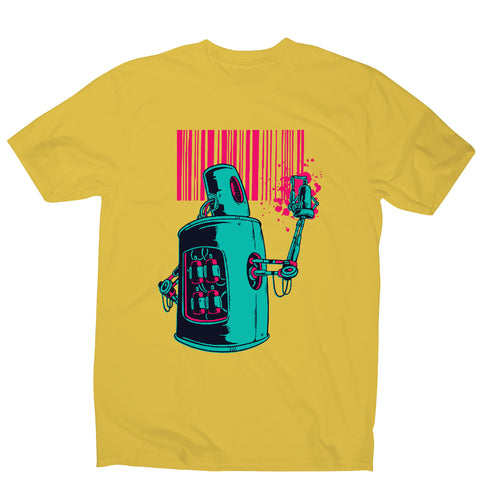 Robot graffiti - men's funny premium t-shirt - Graphic Gear