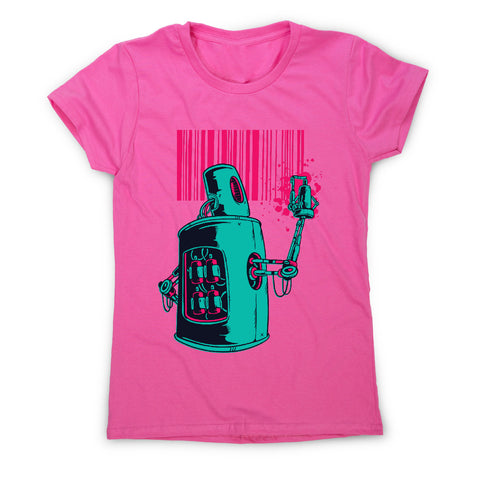 Robot graffiti - women's funny premium t-shirt - Graphic Gear