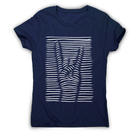 Rock and roll hand sign - women's funny illustrations t-shirt - Graphic Gear