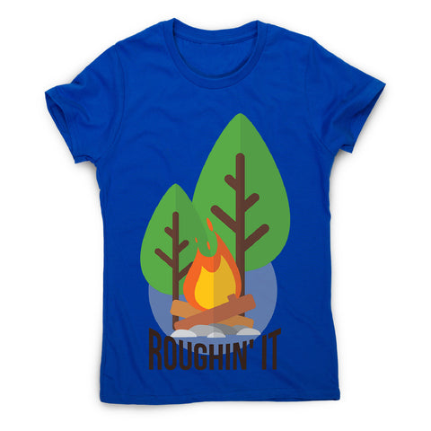 Rough camping - women's funny premium t-shirt - Graphic Gear