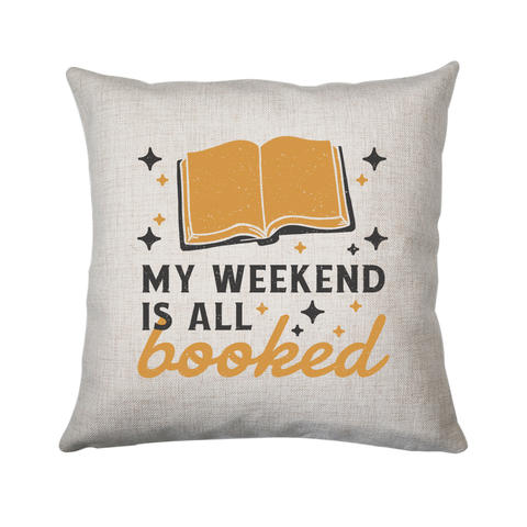 Reading books hobby pun cushion 40x40cm Cover Only