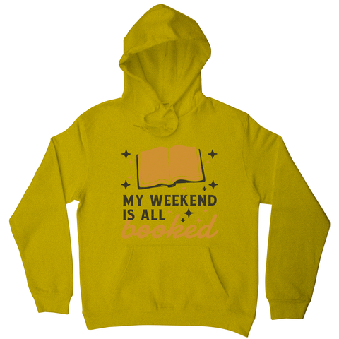 Reading books hobby pun hoodie Yellow