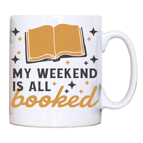 Reading books hobby pun mug coffee tea cup White