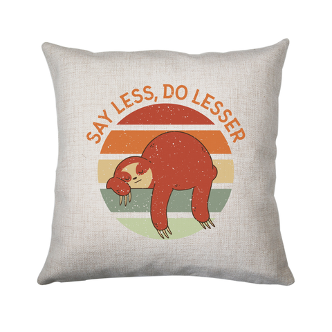 Retro sunset sloth cushion 40x40cm Cover Only