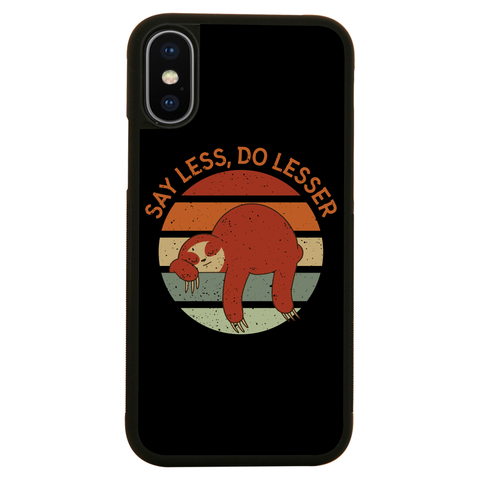 Retro sunset sloth iPhone case iPhone XS