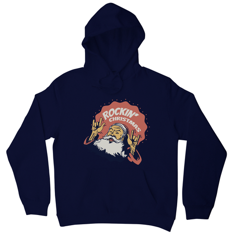 Rockin Christmas hoodie Navy