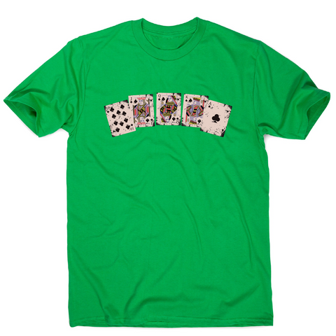 Royal flush awesome poker funny t-shirt men's - Graphic Gear