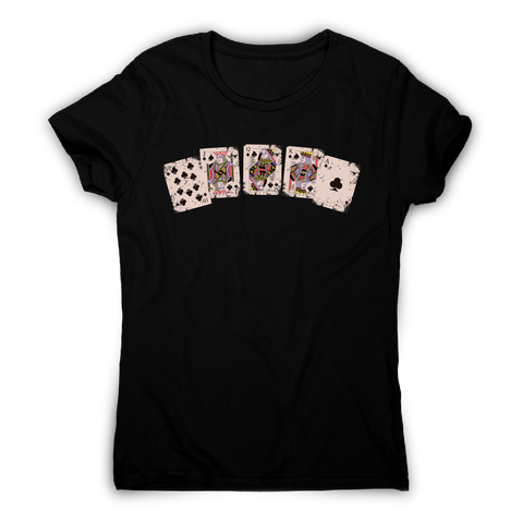 Royal flush awesome poker funny t-shirt women's - Graphic Gear