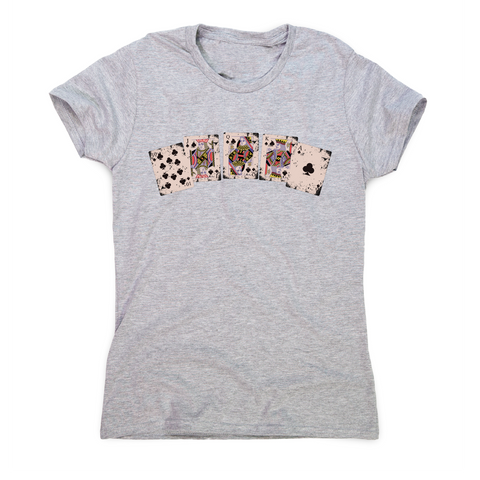 Royal flush awesome poker funny t-shirt women's - Graphic Gear