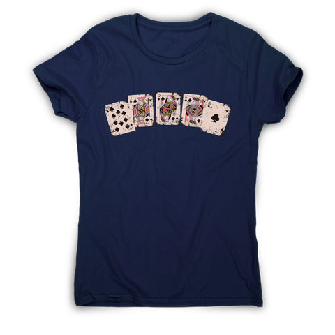 Royal flush awesome poker funny t-shirt women's - Graphic Gear