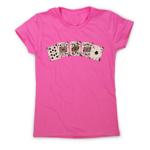 Royal flush awesome poker funny t-shirt women's - Graphic Gear