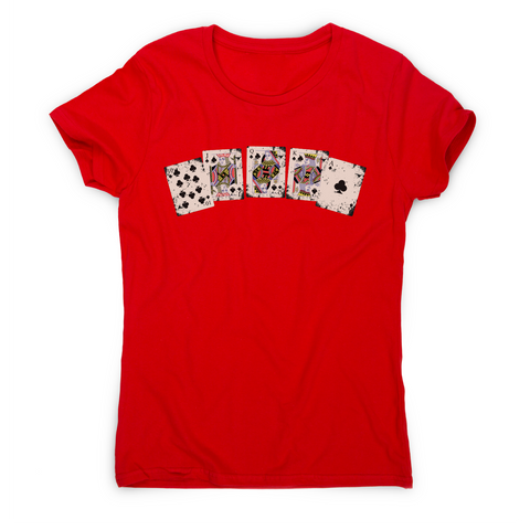 Royal flush awesome poker funny t-shirt women's - Graphic Gear