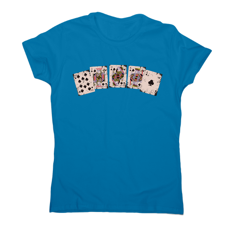 Royal flush awesome poker funny t-shirt women's - Graphic Gear