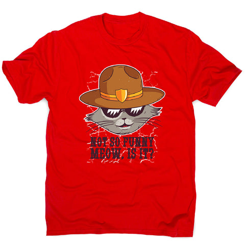 Sheriff cat - men's funny premium t-shirt - Graphic Gear