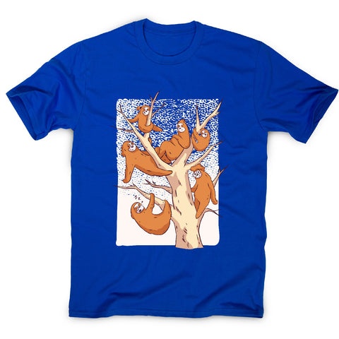Sloth family - men's funny premium t-shirt - Graphic Gear