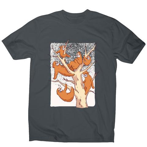 Sloth family - men's funny premium t-shirt - Graphic Gear